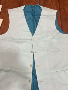Blue Vest And Kurta Pajama Set