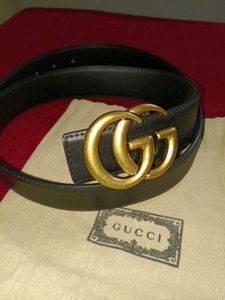 Gucci Black Leather Belt
