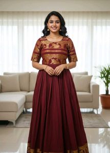 Elegant Ethnic Maroon Dress