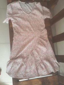 Floral Print Mini Wrap Dress