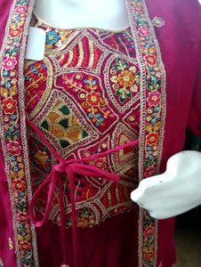 Party Wear Choli Plazzo Shrug Set