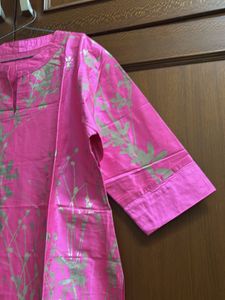 Pink Floral Kurti