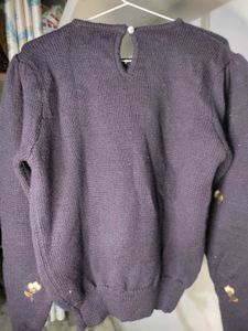 Korean Sweater With Cute Flowers