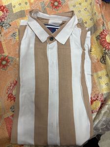 Yellow White Check Shirt XL Good Condition