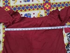 Off Shoulder Applique Work Top