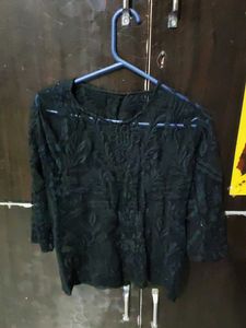 Black Net top