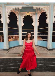 Red Satin Dress