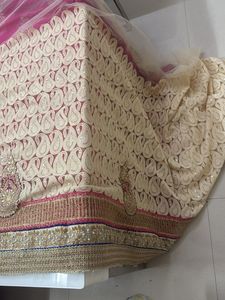 Elegant Pink &amp; Red Saree