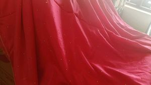 Rani Pink Saree With Golden Stones