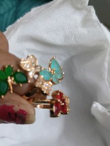 Butterfly Charm Rings