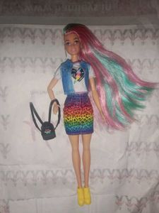 Rainbow Hair Barbie Doll