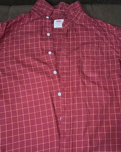 Levi's Maroon Plaid Shirt