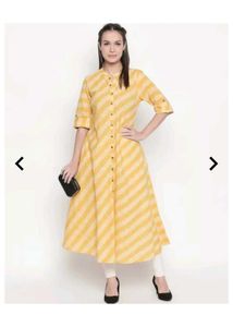 Yellow Striped Kurta