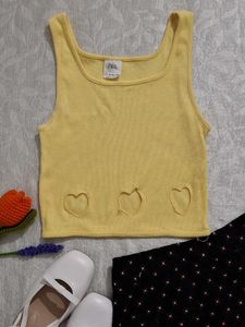 Zara Corn Yellow Crop Top
