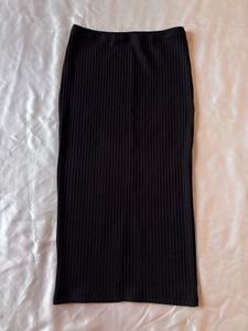 Shein Black Slit Midi Skirt