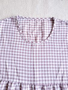 Gingham Print Baby Doll Tops