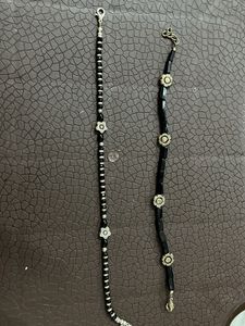 Women Oxidised Anklets Set Of 2