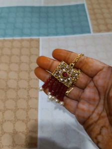 Red &amp; Gold Indian Jewelry Set