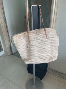 Woven Straw Tote Bag