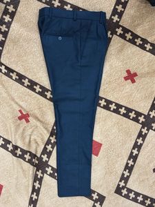 Men's Blue Formal Trousers
