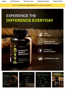 Ayuvya i-Gain+ Ayurvedic Supplement