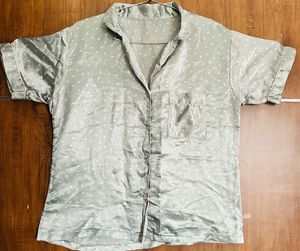 Night Dress Shirt With Min Shorts