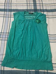 Green Sleeveless Top