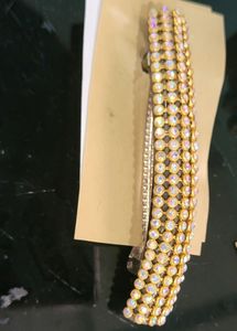 Set 2 Gold Plated.traditional Earing &amp; Hair Clip