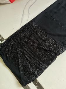 Grey Kurta With Black Plazo