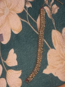 Boho Style Gold Tone Beaded Belt