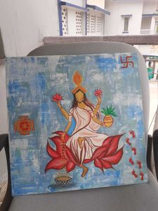 Abstract painting Of Goddess Laxmi..On Canvas