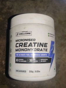 Wellcore Micronized Creatine Monohydrate Half Used