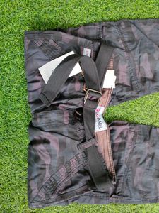 Red Camel Camo Cargo Pants with Belt