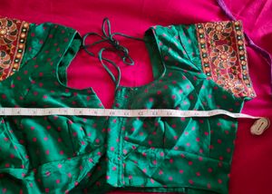 Elegant Green Embroidered Saree