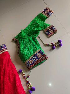 Designer Green &amp; Pink Lehenga Choli