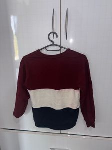 Burgundy Long Sleeve Top
