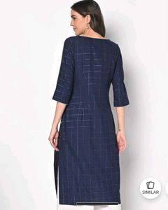 Aurelia Navy Blue Straight Kurta