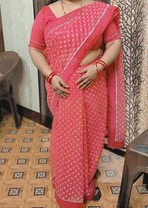 Pink Glitter Saree
