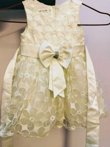 White Party Frock For Baby Girl