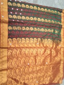 Kanjivaram Boder Semi Silk Pattu Saree
