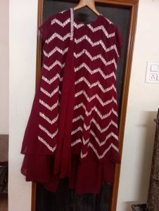 Maroon Kurta Set