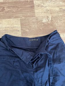 Zara Linen Belted Trousers