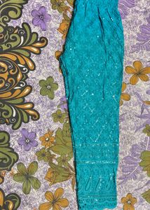 Greenish Blue chickenkari Palazzo