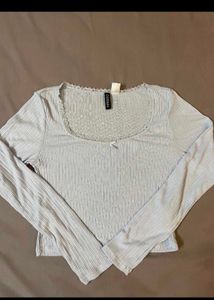 H&amp;m Cute Light Blue Top