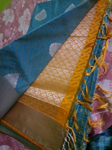 Embossed Pattu Saree