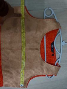 Dark Peach Coloured Kurta With Long Shrug