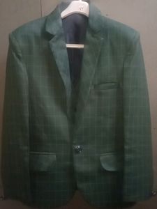 Green Plaid Blazer