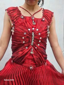Maroon Gown For Girls