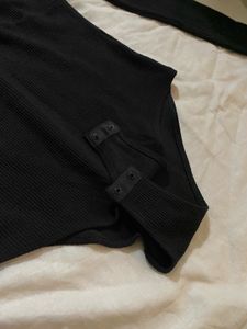 H&amp;M Bow🎀sweetheart Neckline Ribbed Jerseybodysuit