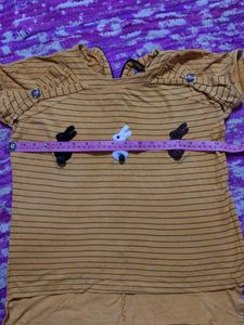 Bunny Applique Striped Top